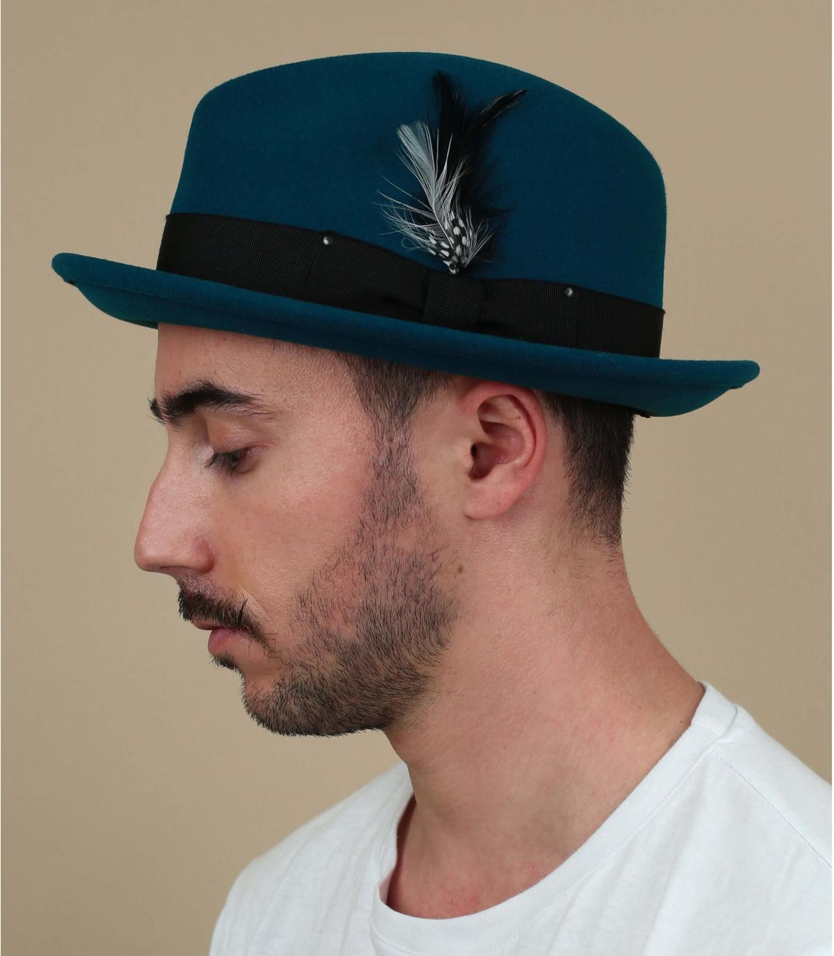 trilby bleu canard feutre The Tino marietta teal trilby bleu canard feutre The Tino marietta teal